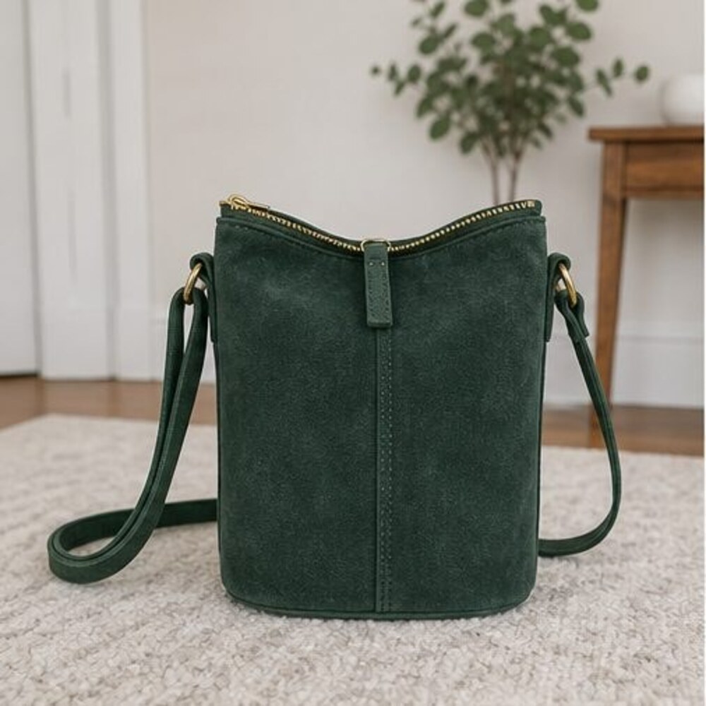 Forest Suede Crossbody Bag